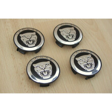 Jaguar Black Wheel Alloy Centre Caps Set Of 4 59Mm X,Jr,J6,Xf Type Hub
