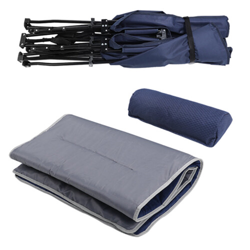 Camping Bed Inc Soft Comfortable Mattress, Pillow, Extra Wide Folding 2