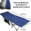 Camping Bed Inc Soft Comfortable Mattress, Pillow, Extra Wide Folding 4