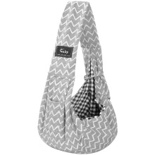 CUBY Reversible Pet Sling Carrier Hands-free Sling Pet Dog Cat Carrier Bag Soft Comfortable Puppy Kitty Rabbit Double-sided Pouch Shoulder C