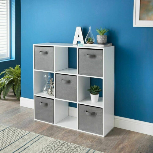 Spot On Dealz 9 Cubes 5 Basket Cubes Shelving Storage Unit Bookcase G-0334