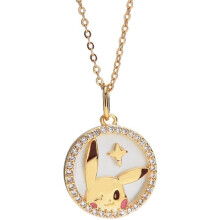 18K Gold plated 925 Sterling Silver Pendant Necklace 18â Chain Jewelry(Pikachu)