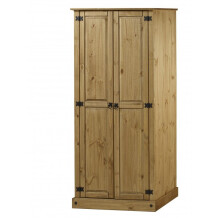 Corona Budget 2 Door Wardrobe Double Robe Solid Pine Wooden