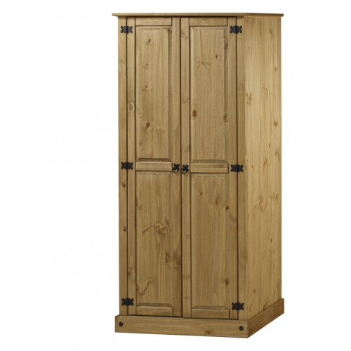 Mercers Furniture Corona Budget 2 Door Wardrobe Double Robe Solid Pine Wooden
