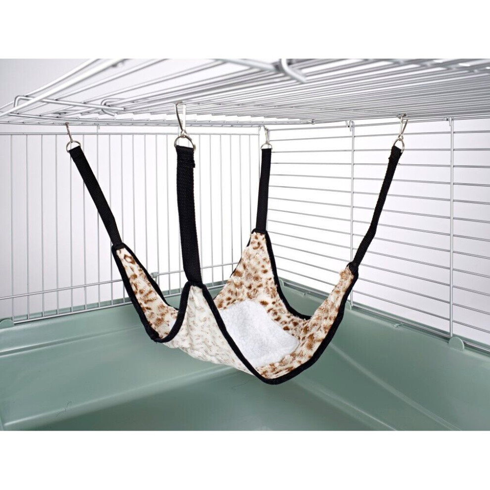 Plain Fleece Center Hammock for Ferret Chinchilla Bed Toy House Cheetah Print