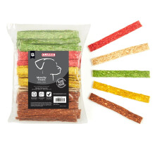 Natural Rawhide Dog Chew Treats - Handmade 100 Munchy Flat Ass 165mm, Dental Health Snack (S0182)