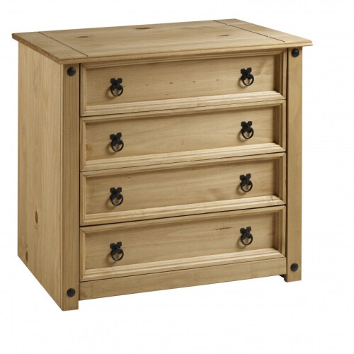 Mercers Furniture Corona Small 4 Drawer Chest Solid Pine Bedroom Furniture 1