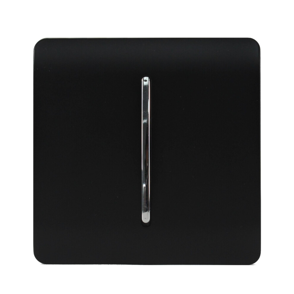 Trendi Artistic Modern Tactile Home Automation Switch Matt Black