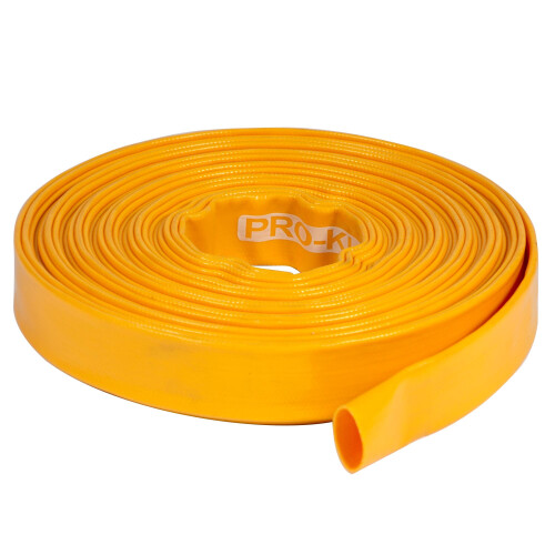 Pro-Kleen (15M) Heavy-Duty Layflat Yellow Hose Pipe PVC 1