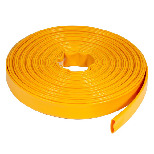 Pro-Kleen (25M) Heavy-Duty Layflat Yellow Hose Pipe PVC 1