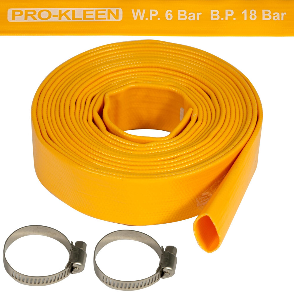 (5M) Heavy-Duty Layflat Yellow Hose Pipe PVC