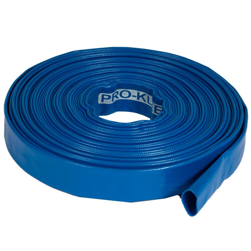 Pro-Kleen (20M) Layflat Blue Hose Pipe PVC Flood Drainage 1