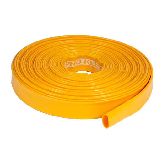 Pro-Kleen (20M) Heavy-Duty Layflat Yellow Hose Pipe PVC 1