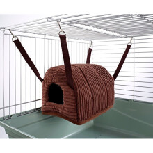 Cuddle Up Igloo Hammock for Ferret Chinchilla Rat Bed Toy House Luxury Chocolate