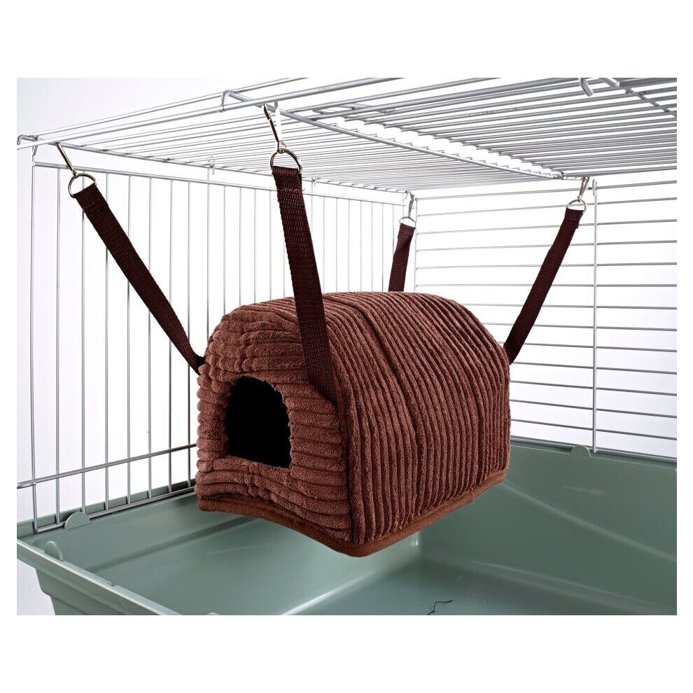 Cuddle Up Igloo Hammock for Ferret Chinchilla Rat Bed Toy House Luxury Chocolate