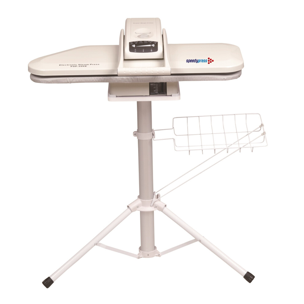 Speedypress Super Mega Double-Size Steam Ironing Press with Stand; 38 Powerful Steam Jets, 80cm x 31cm; 1,600watt + FREE Replacement Cover & Foam