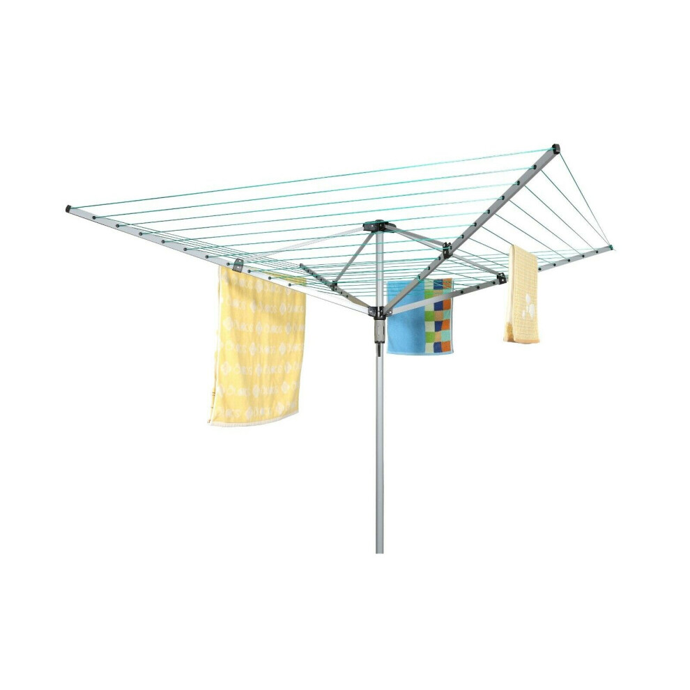 Garden Clothes Airer Rotary 4 Arm Washing Line Dryer 50M Outdoor Drying Folding