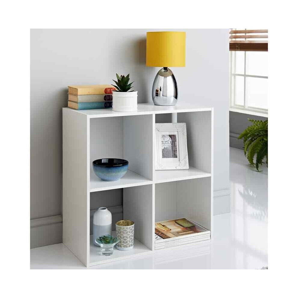 Spot On Dealz 4 Cube Shelf- Bookcases, Shelving & Storage G-0345 White