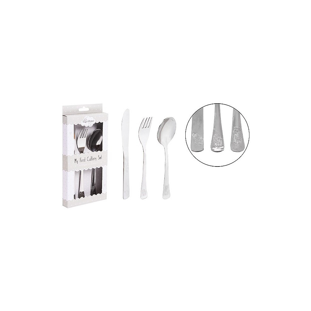 Stainless Steel Kids Cutlery Set My First Set; Spoon, Fork, Knife UK