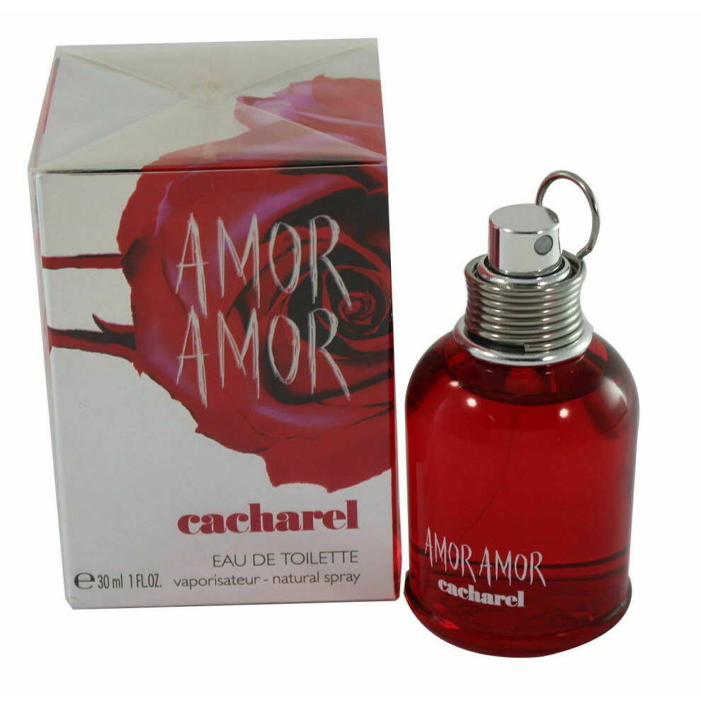 AMOR AMOR 1.0 OZ EDT SPRAY FOR WOMEN BY CACHAREL & NEW IN A BOX