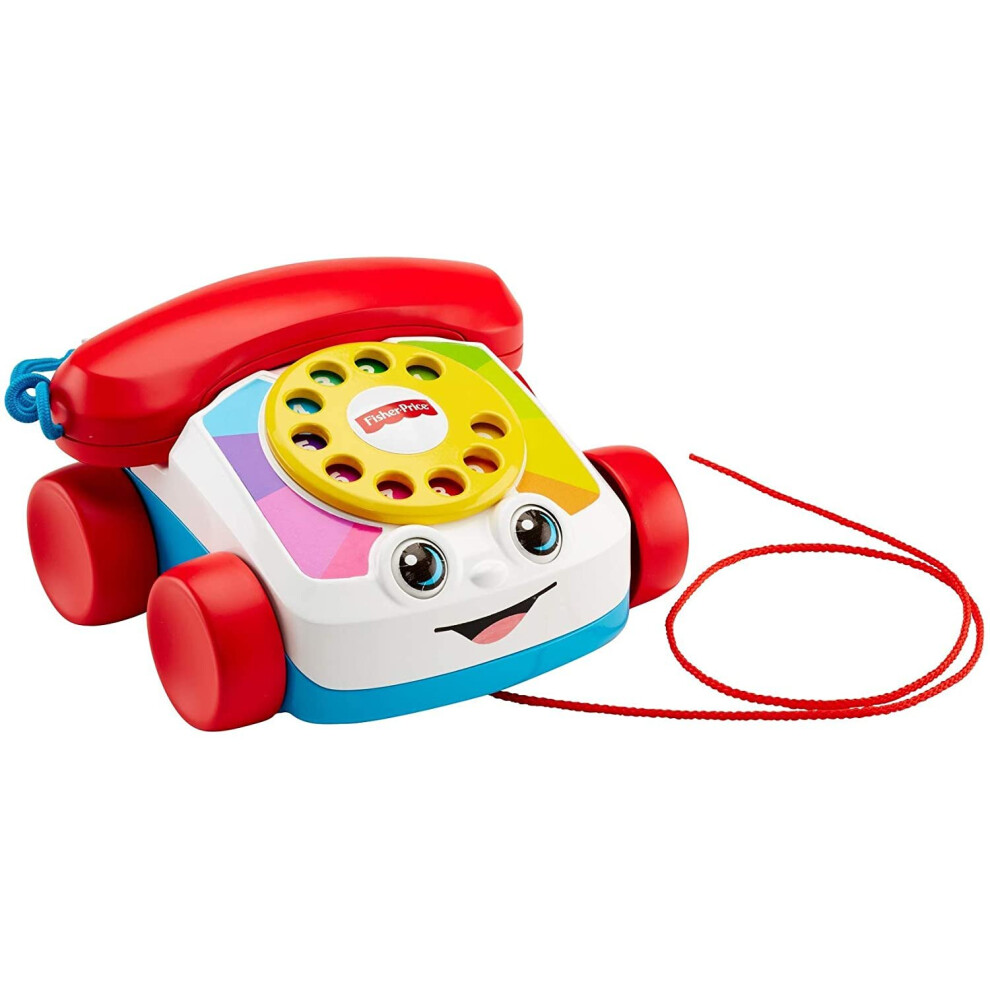 Fisher-Price FGW66 Chatter Telephone, Toddler Pull Along Toy Phone with Numbers and Sounds for 1 Year Old