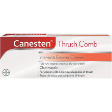 Canesten Thrush Combi: Internal & External Clotrimazole Creams – Complete Two-Step Thrush Treatment