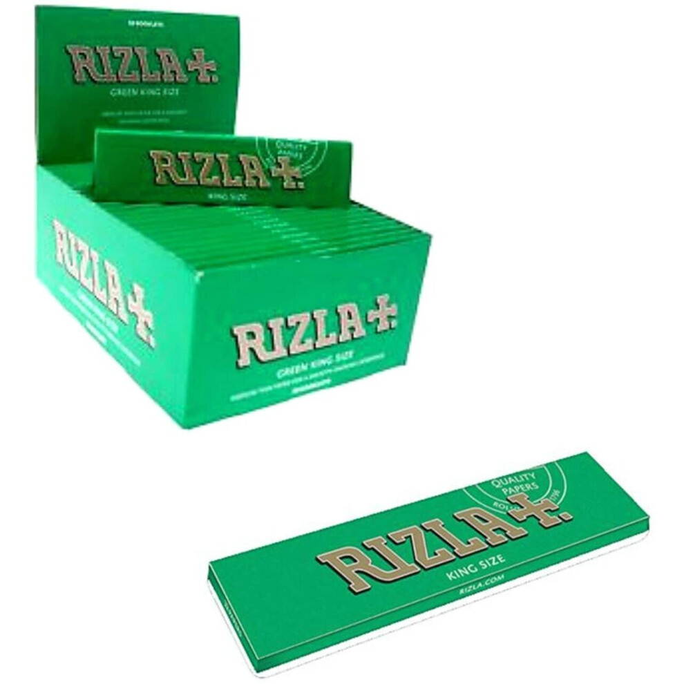 Rizla Green King Size Big Cigarette Rolling Papers Box, 50 booklets 