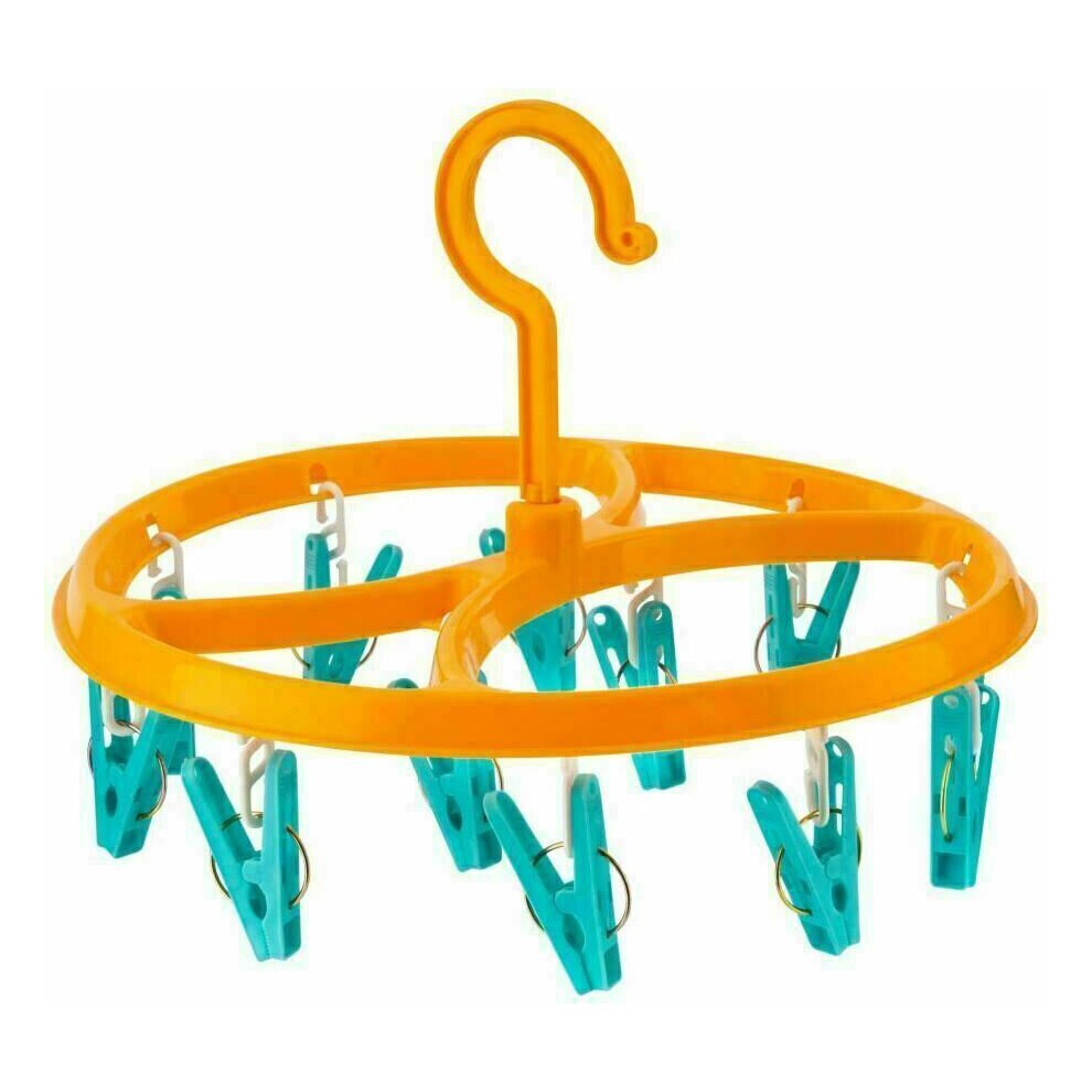 Prima 18 Pegs Laundry Hanging Clothes Airer  Orange 
