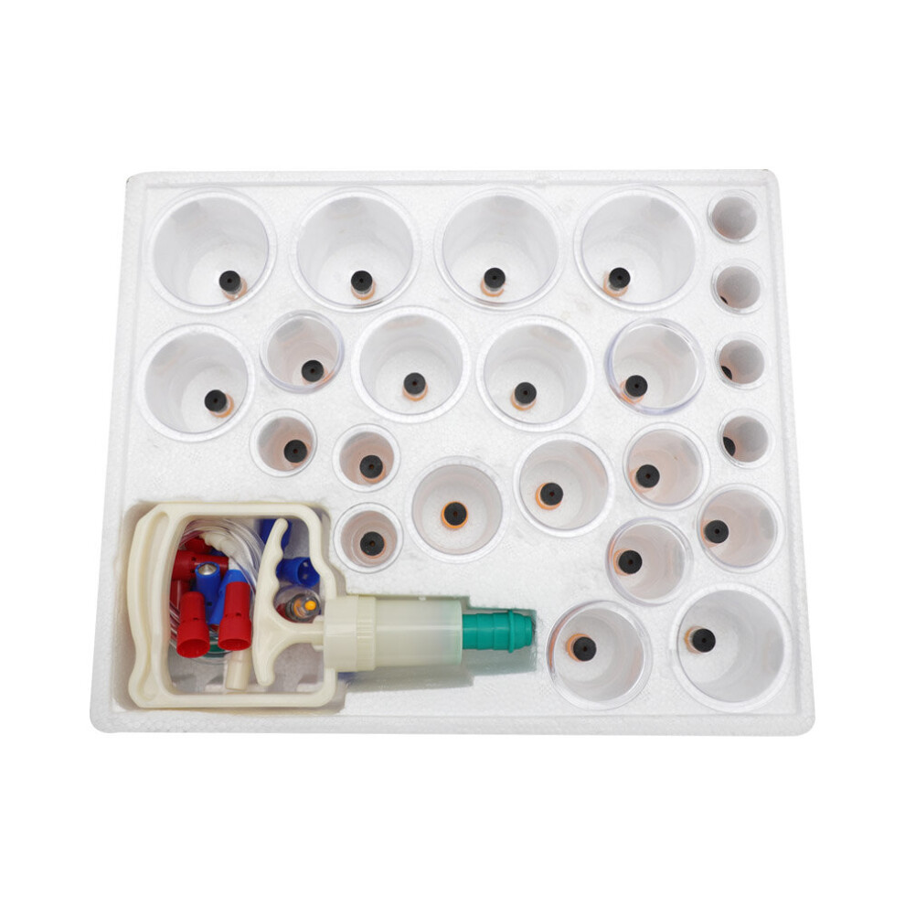 24Pcs Cupping Vacuum Massage Suction Cups Set Therapy Acupuncture Kit