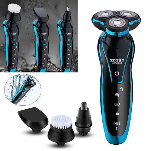 Electric Shaver 3 Heads Cordless Men Razor Wet Dry Rotary Shaver