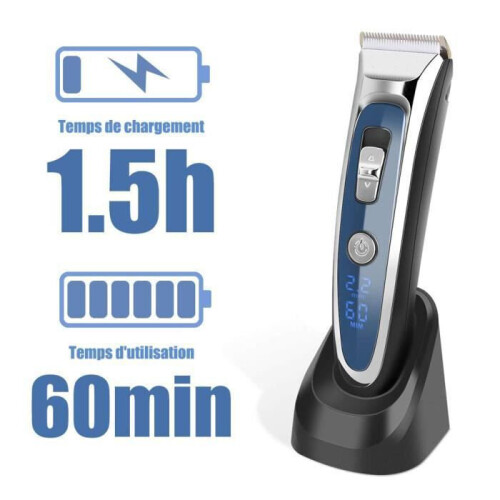 Hair Trimmer Electric Beard Trimmer with LCD Display blue 2
