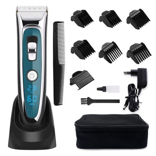 Hair Trimmer Electric Beard Trimmer with LCD Display green