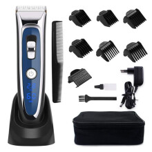 Hair Trimmer Electric Beard Trimmer with LCD Display blue