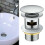Pop Up Basin Waste Slotted Bathroom Sink Push Button Click Clack Plug Kit 4