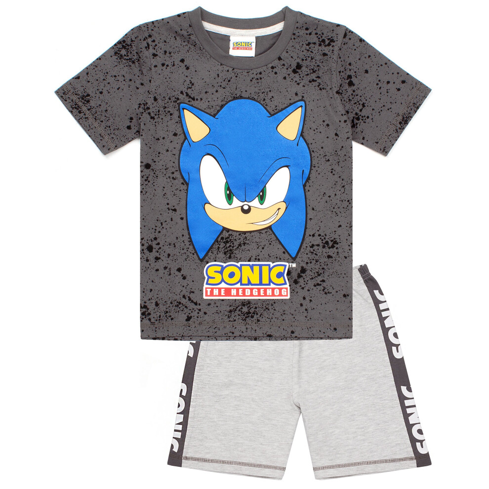 (4-5 Years) Sonic The Hedgehog Pyjamas for Boys | Kids Character T Shirt & Shorts Pjs Set | Gamer Clothing Merchandise