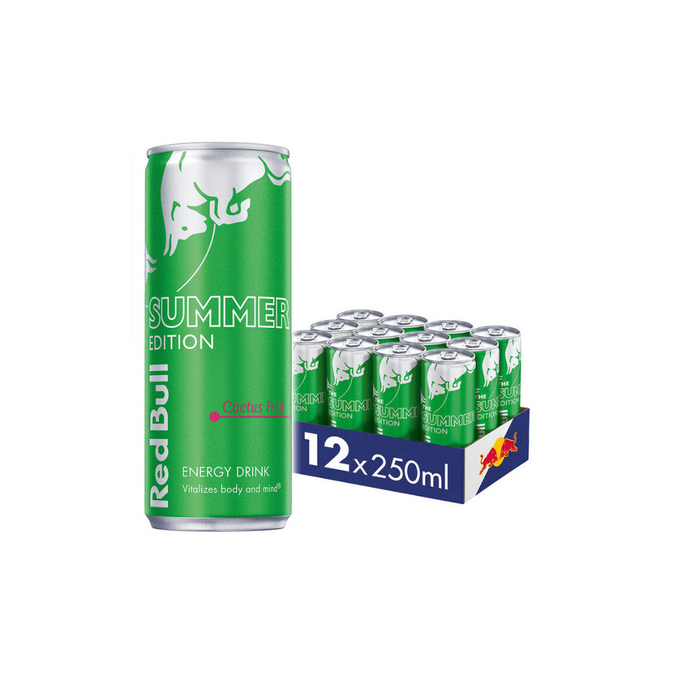 Red Bull Summer Edition Cactus Fruit Energy Drink, 250ml (Case of 12)