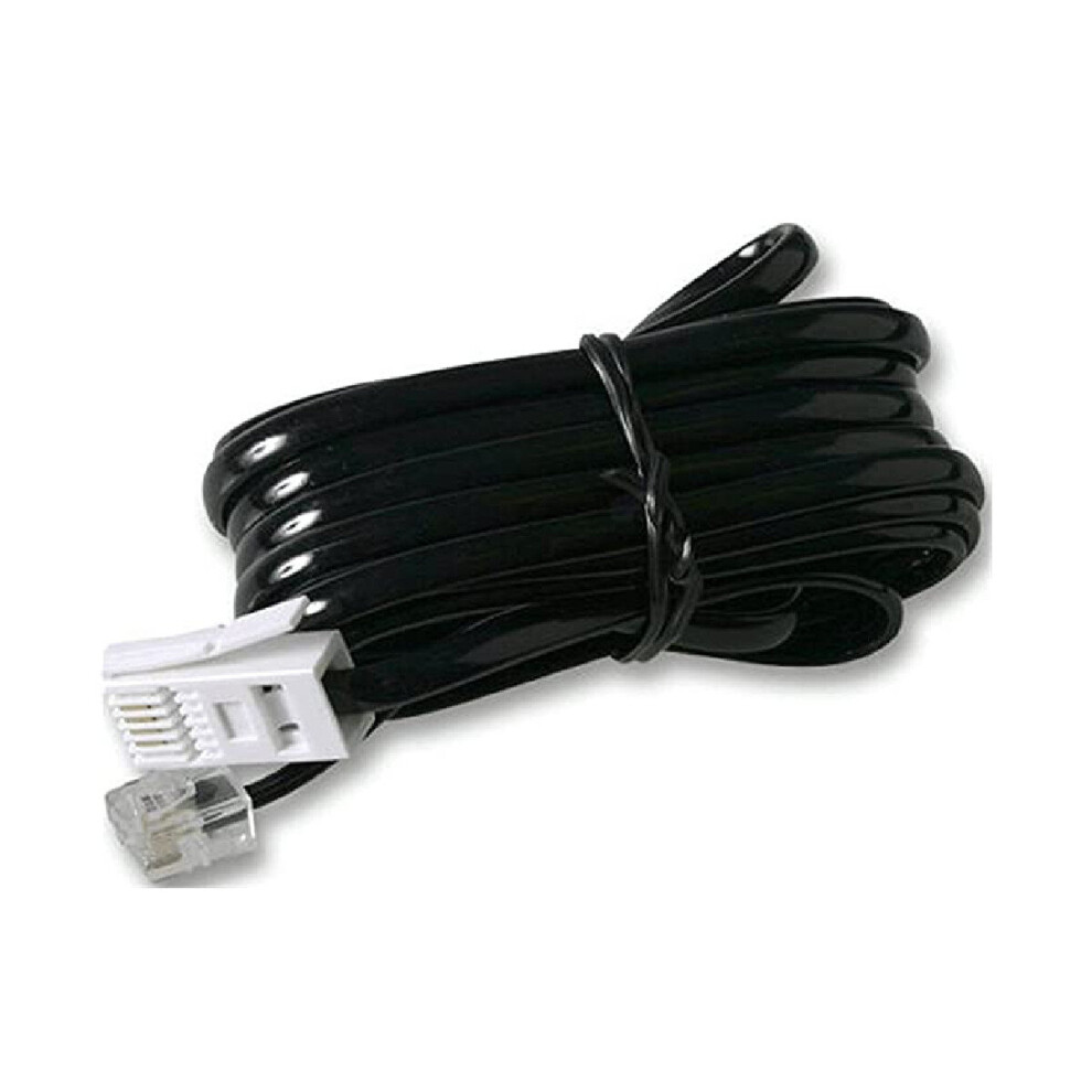 BT to RJ11 Telephone Modem Router Cable Lead BT 2 pin 3 Meters Black