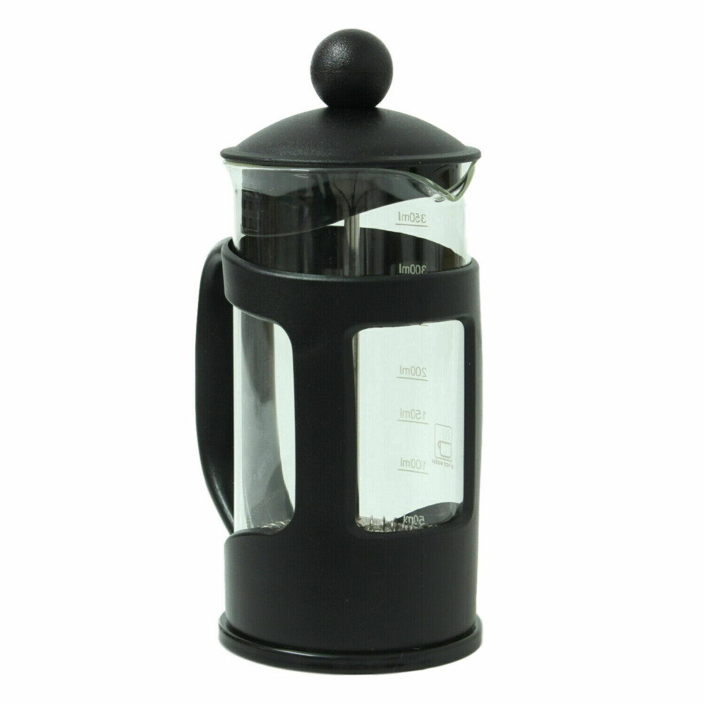 3 Cup Cafetiere French Press Coffee Maker Plunger 350ML Milk Frother Kitchen New