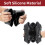 Vinsani 2 Pack Ice Cube Tray Easy-Release Silicone  Ice Mould - Black 7