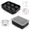 Vinsani 2 Pack Ice Cube Tray Easy-Release Silicone  Ice Mould - Black 3