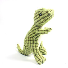 (Green) Dinosaur Pet Dog Chew Play Squeaker Plush Sound Toy