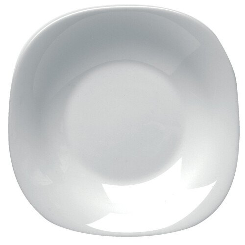 Bormioli Parma 18pc Square Dinner Service Set Opal Glass Dinnerware 1