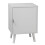(White/White) Hanover 1 Door Modern Lined Wooden Bedside Table 3