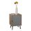 (Oak/Grey) Hanover 1 Door Modern Lined Wooden Bedside Table 1