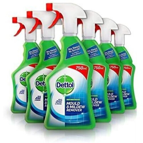 Dettol Mould And Mildew Remover Spray 750 Ml Pack Of 6 Packaging May Vary On Onbuy 9151