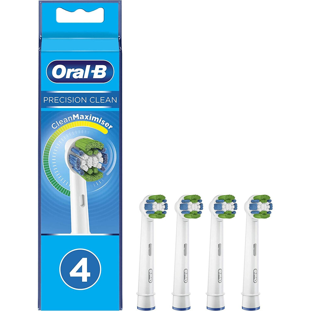 Oral-B Precision Clean Replacement Toothbrush Head with CleanMaximiser Technology, Pack of 4 Counts