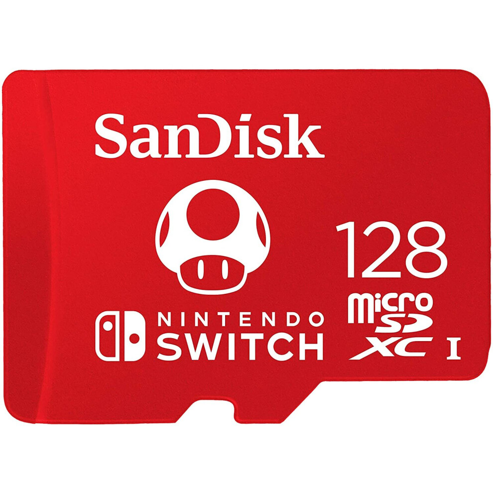 Sandisk Red Microsdxc Uhs-I Card For Nintendo 128Gb - Nintendo Licensed Product,