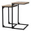 (Oak) Seville Wood Metal Frame Nesting Coffee End Table 1