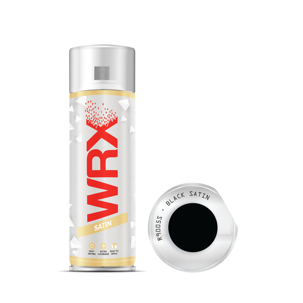 Wrx Spray Paint 400 Ml - Black Satin R9005s - Satin Finish