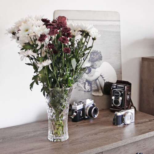 Crystal Glass Short Flower Vase | M&W 2